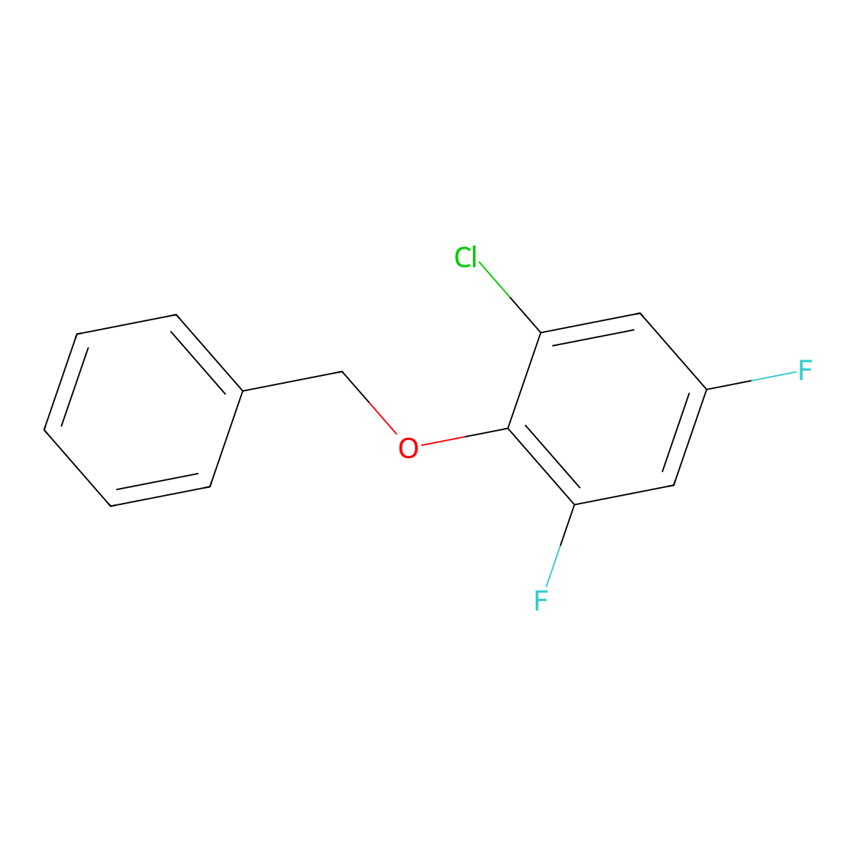 2-(Benzyloxy)-1-chloro-3,5-difluorobenzene molecular structure, CAS 1881293-01-1