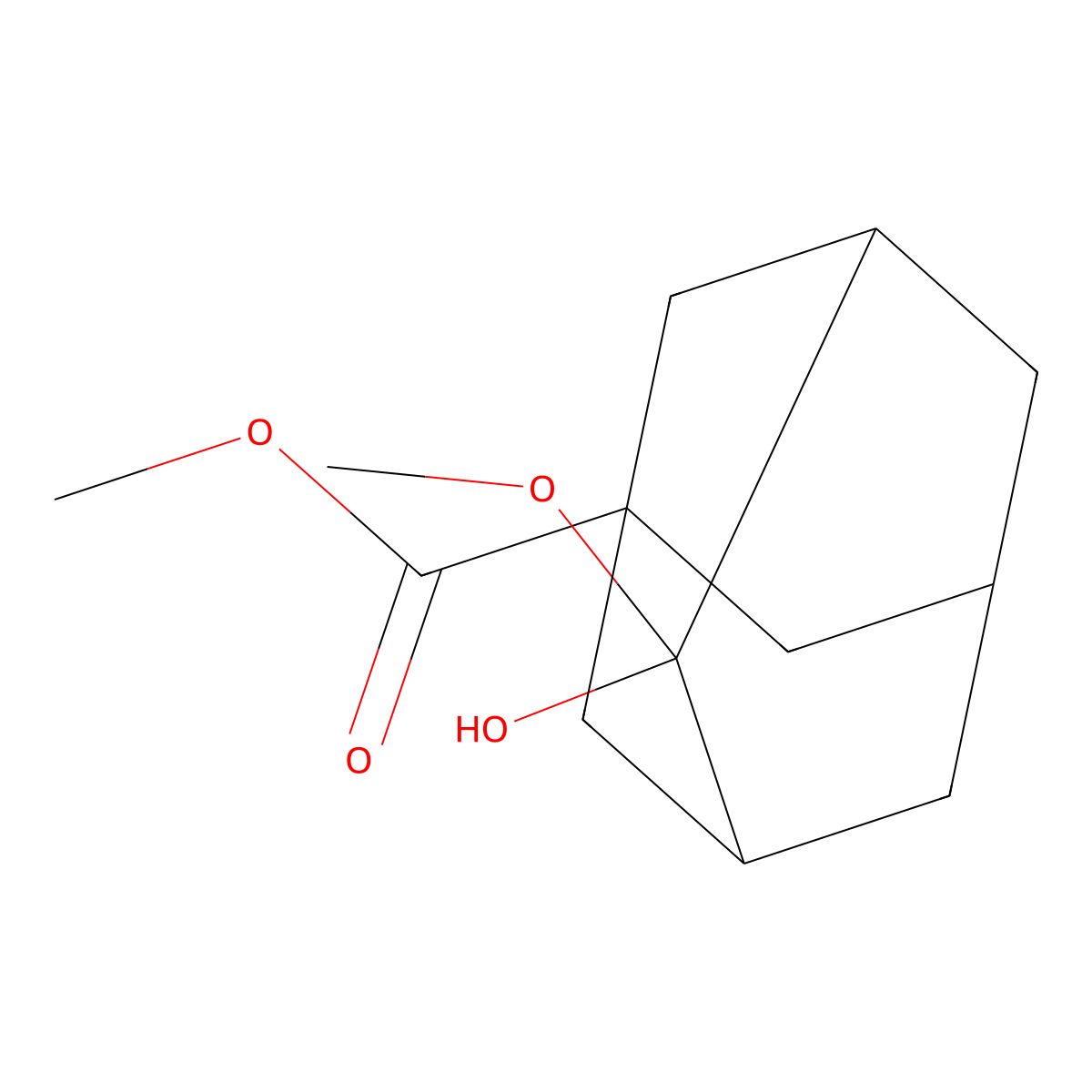 Methyl 4-hydroxy-4-methoxyadamantane-1-carboxylate molecular structure, CAS 1881293-10-2