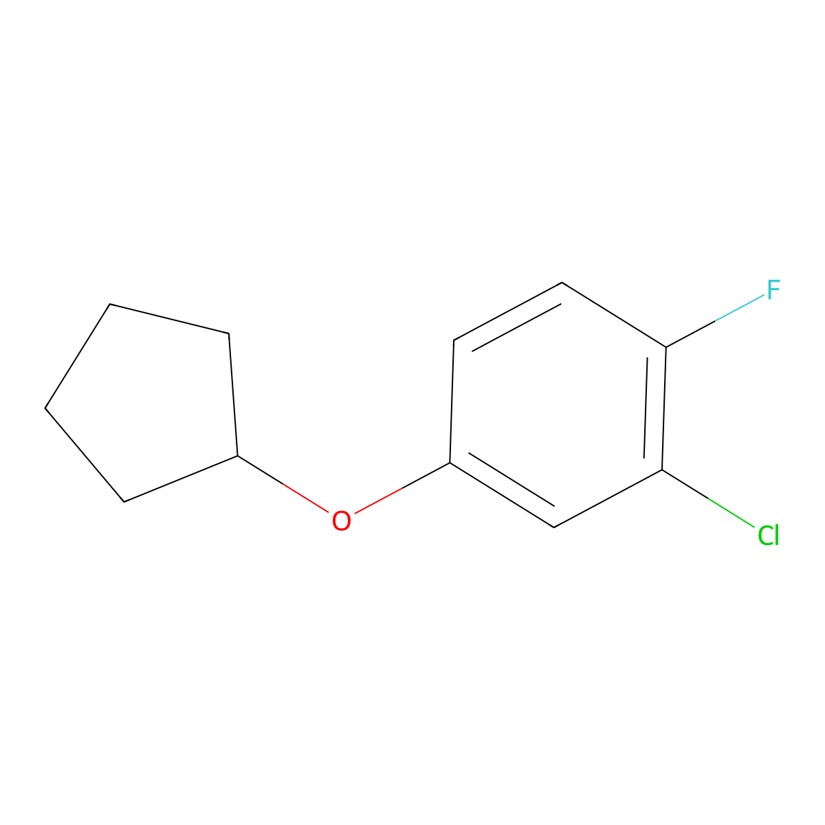 2-Chloro-4-(cyclopentyloxy)-1-fluorobenzene molecular structure, CAS 1881293-14-6