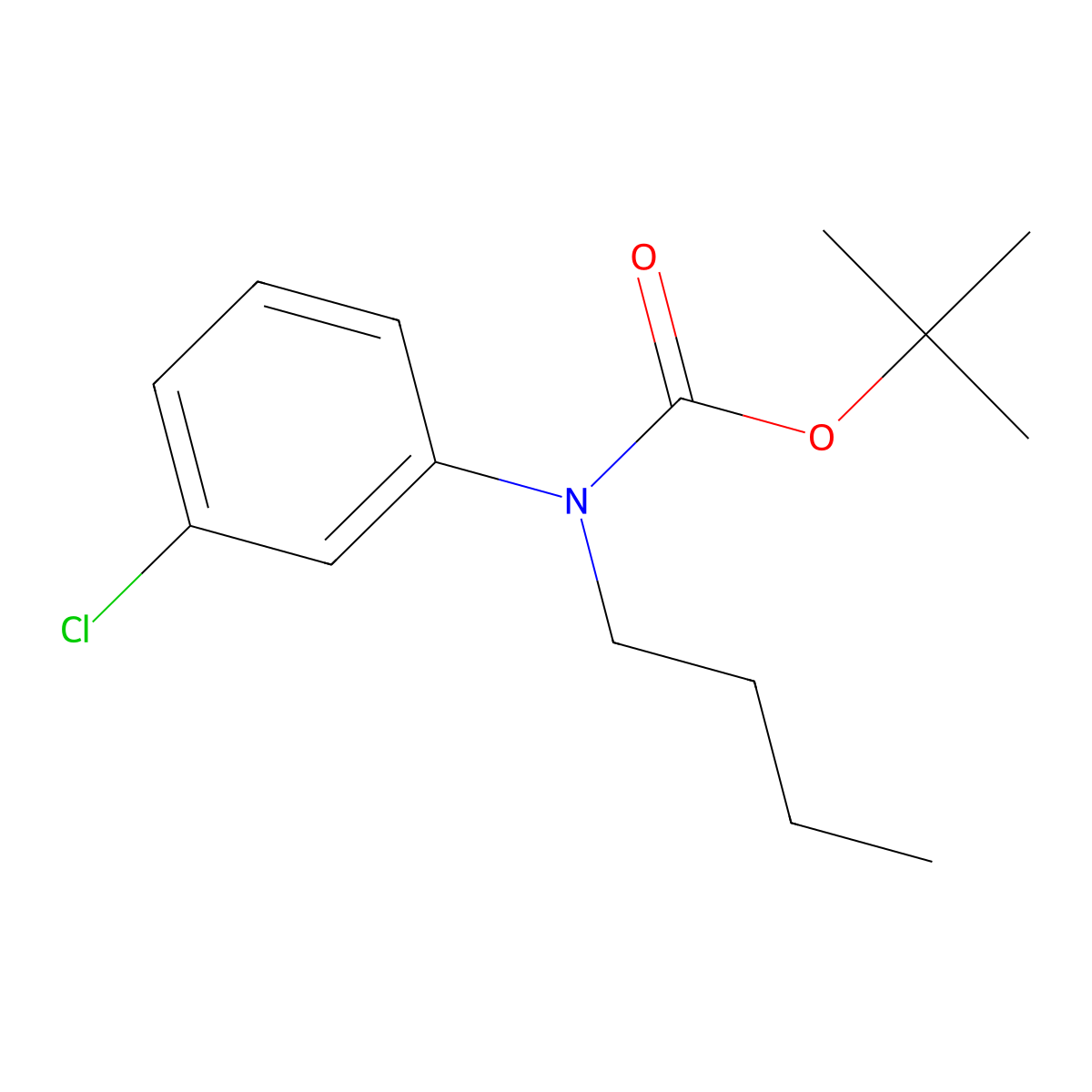 Tert-butyl N-butyl-N-(3-chlorophenyl)carbamate molecular structure, CAS 1881293-18-0