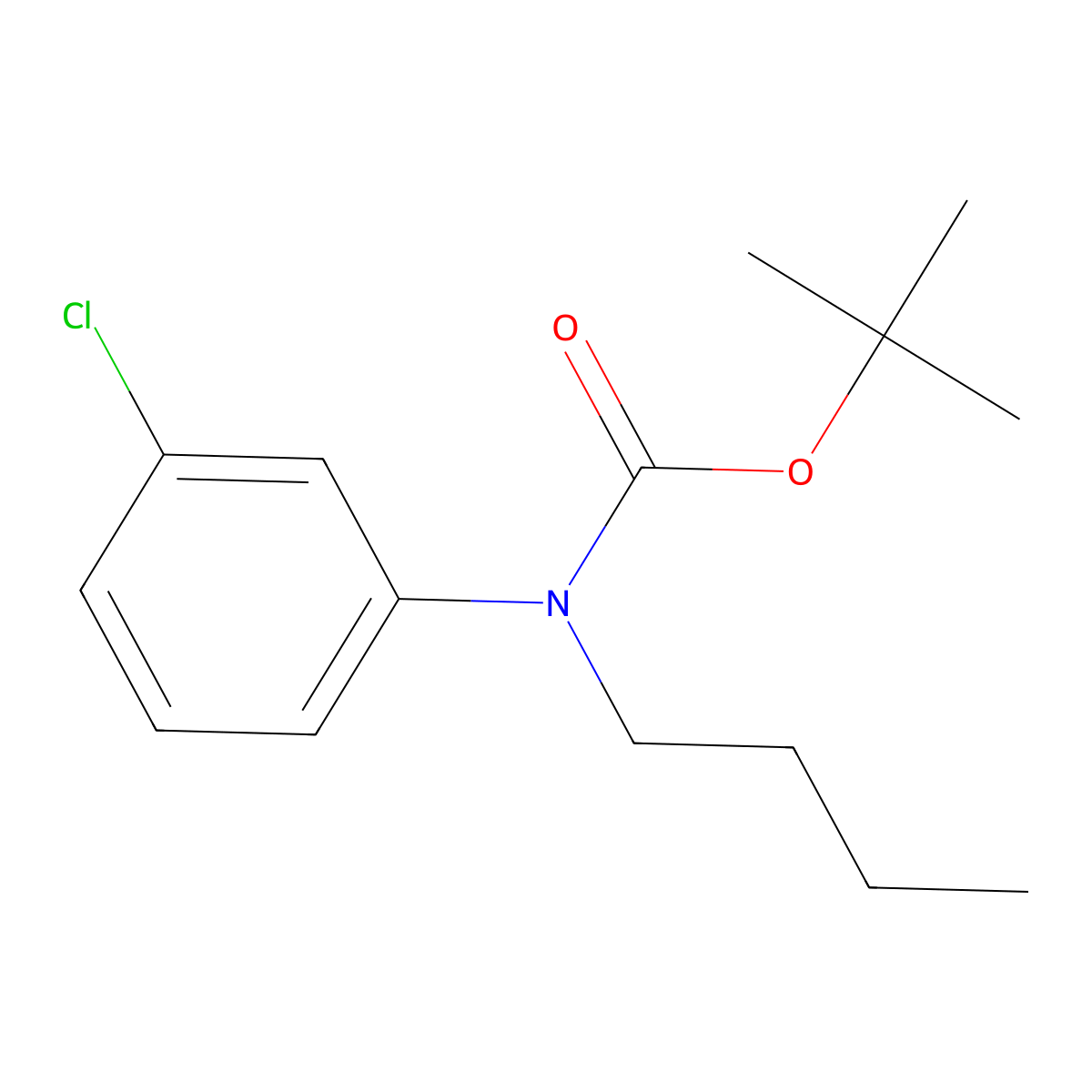 Tert-butyl N-butyl-N-(3-chlorophenyl)carbamate molecular structure, CAS 1881293-18-0