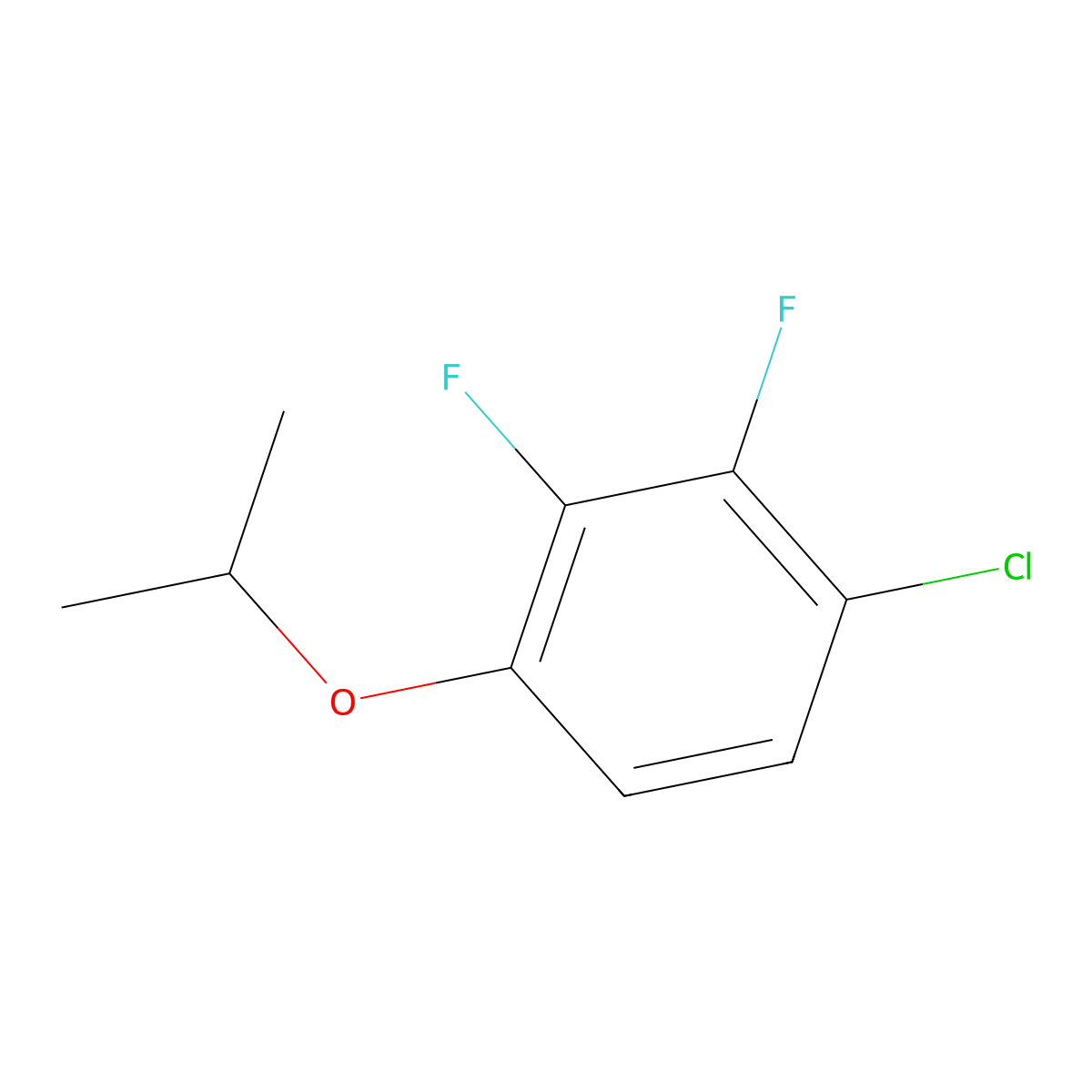 1-Chloro-2,3-difluoro-4-isopropoxybenzene molecular structure, CAS 1881293-24-8