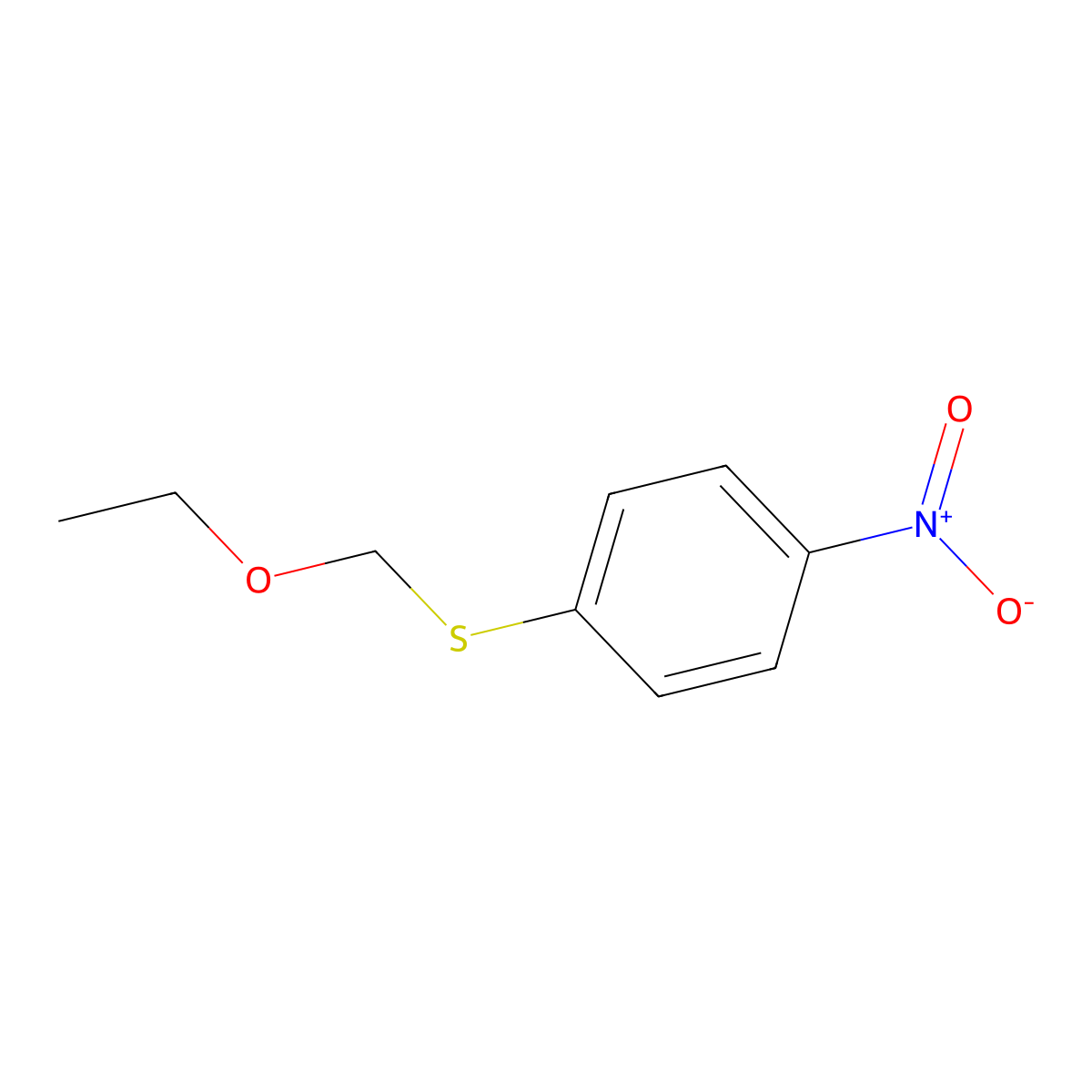 1-[(Ethoxymethyl)sulfanyl]-4-nitrobenzene molecular structure, CAS 1881293-31-7
