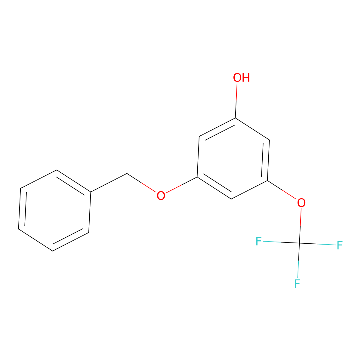 3-(Benzyloxy)-5-(trifluoromethoxy)phenol molecular structure, CAS 1881293-37-3