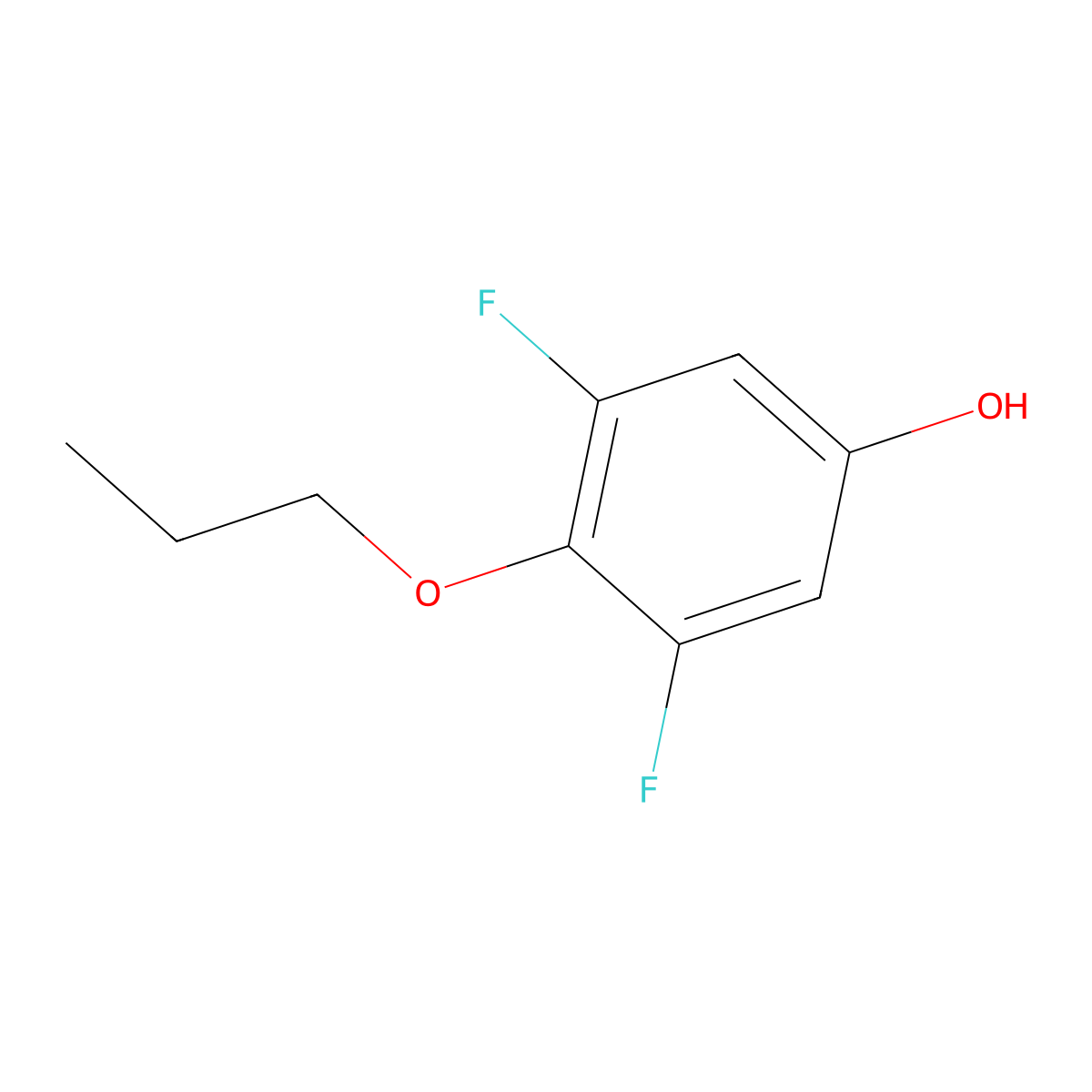 3,5-Difluoro-4-propoxyphenol molecular structure, CAS 1881293-40-8