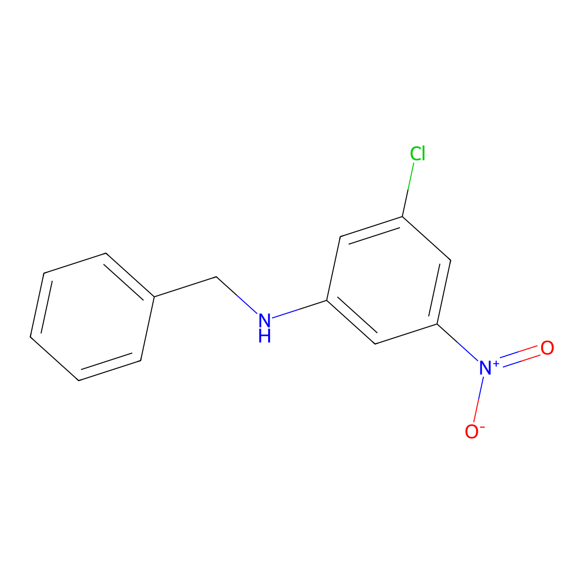 N-Benzyl-3-chloro-5-nitroaniline molecular structure, CAS 1881293-51-1