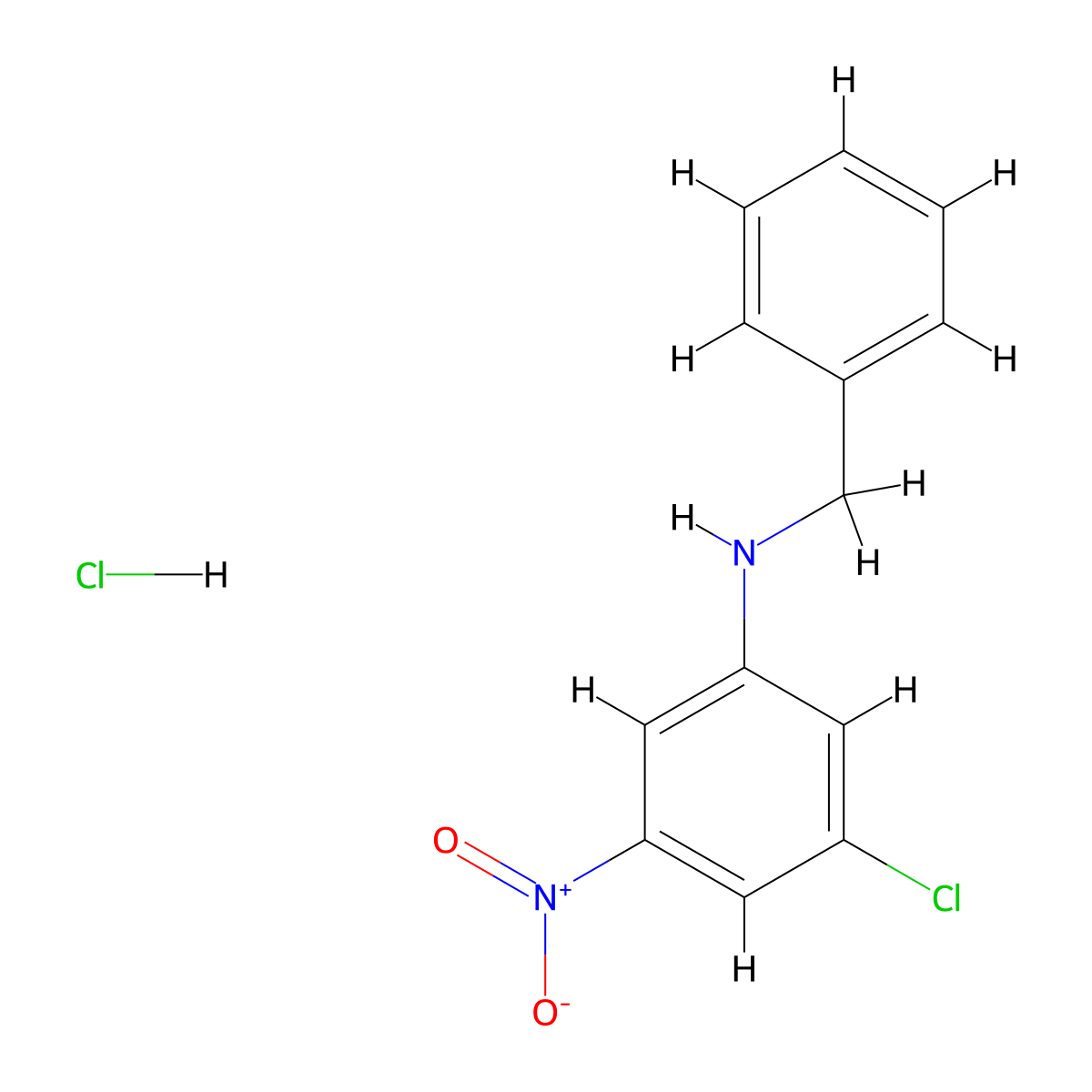 N-Benzyl-3-chloro-5-nitroaniline hydrochloride molecular structure, CAS 1881293-52-2