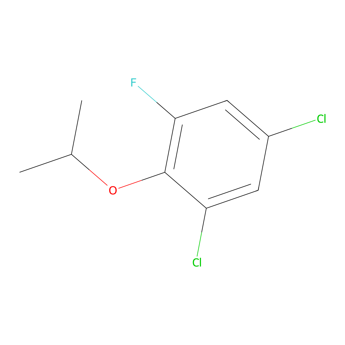 1,5-Dichloro-3-fluoro-2-isopropoxybenzene molecular structure, CAS 1881293-55-5