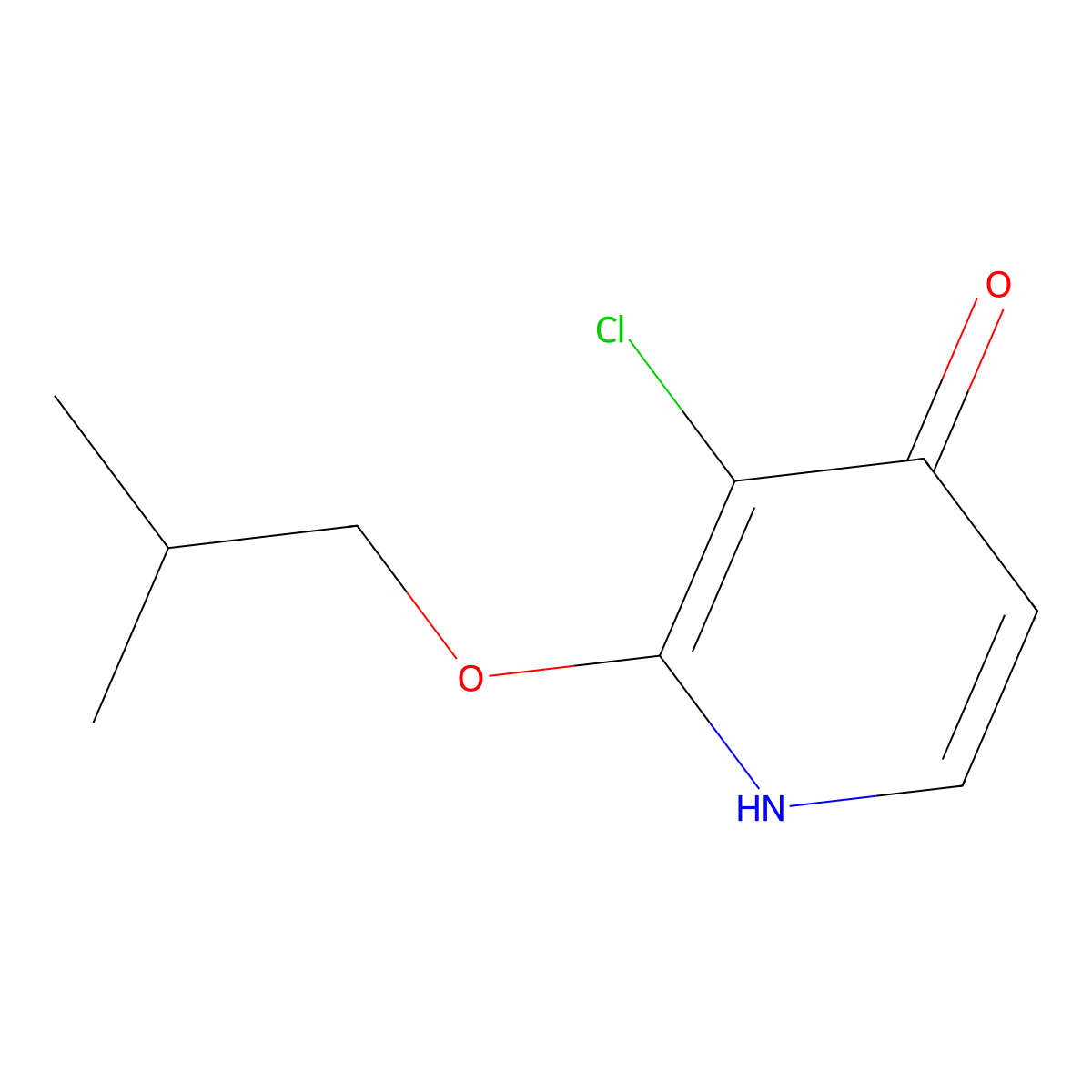 3-Chloro-2-(2-methylpropoxy)pyridin-4-OL molecular structure, CAS 1881293-61-3