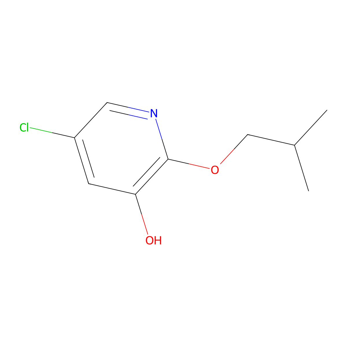 5-Chloro-2-(2-methylpropoxy)pyridin-3-OL molecular structure, CAS 1881293-67-9