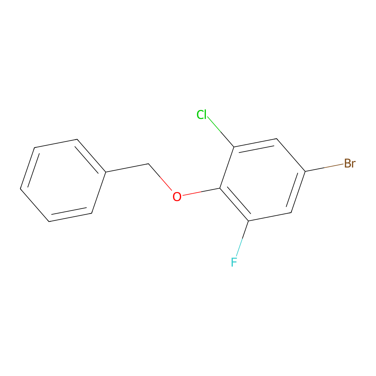 2-(Benzyloxy)-5-bromo-1-chloro-3-fluorobenzene molecular structure, CAS 1881293-72-6