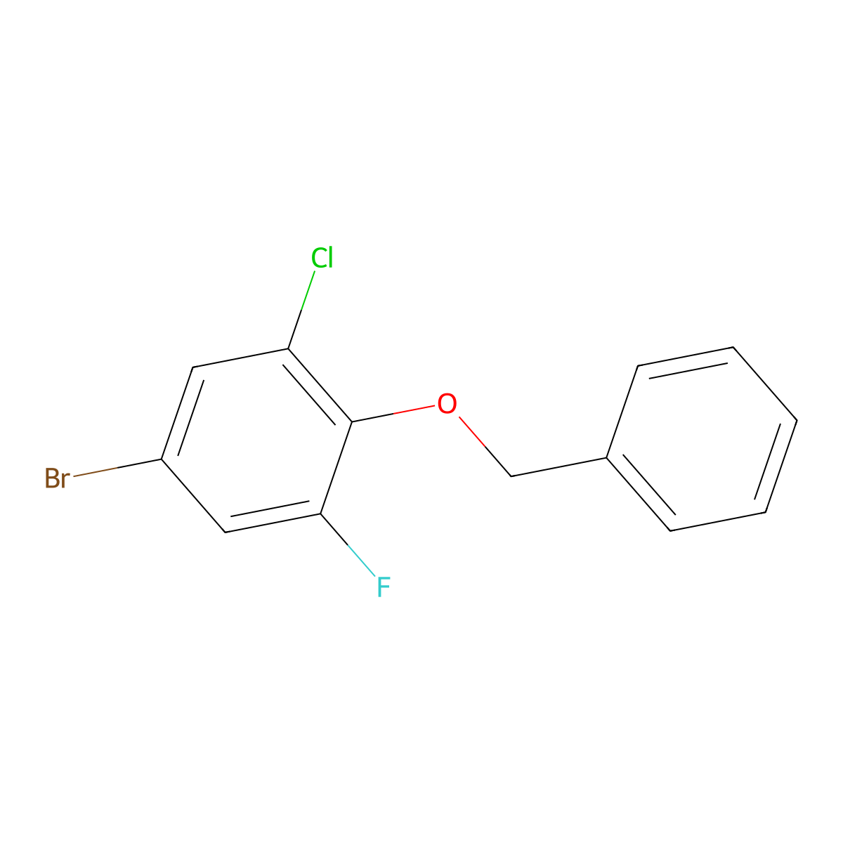 2-(Benzyloxy)-5-bromo-1-chloro-3-fluorobenzene molecular structure, CAS 1881293-72-6