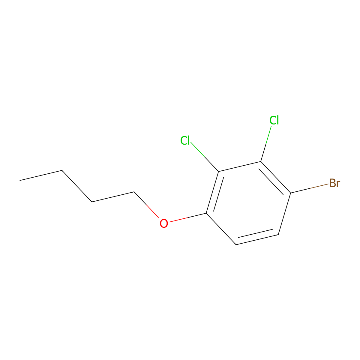 1-Bromo-4-butoxy-2,3-dichlorobenzene molecular structure, CAS 1881293-74-8