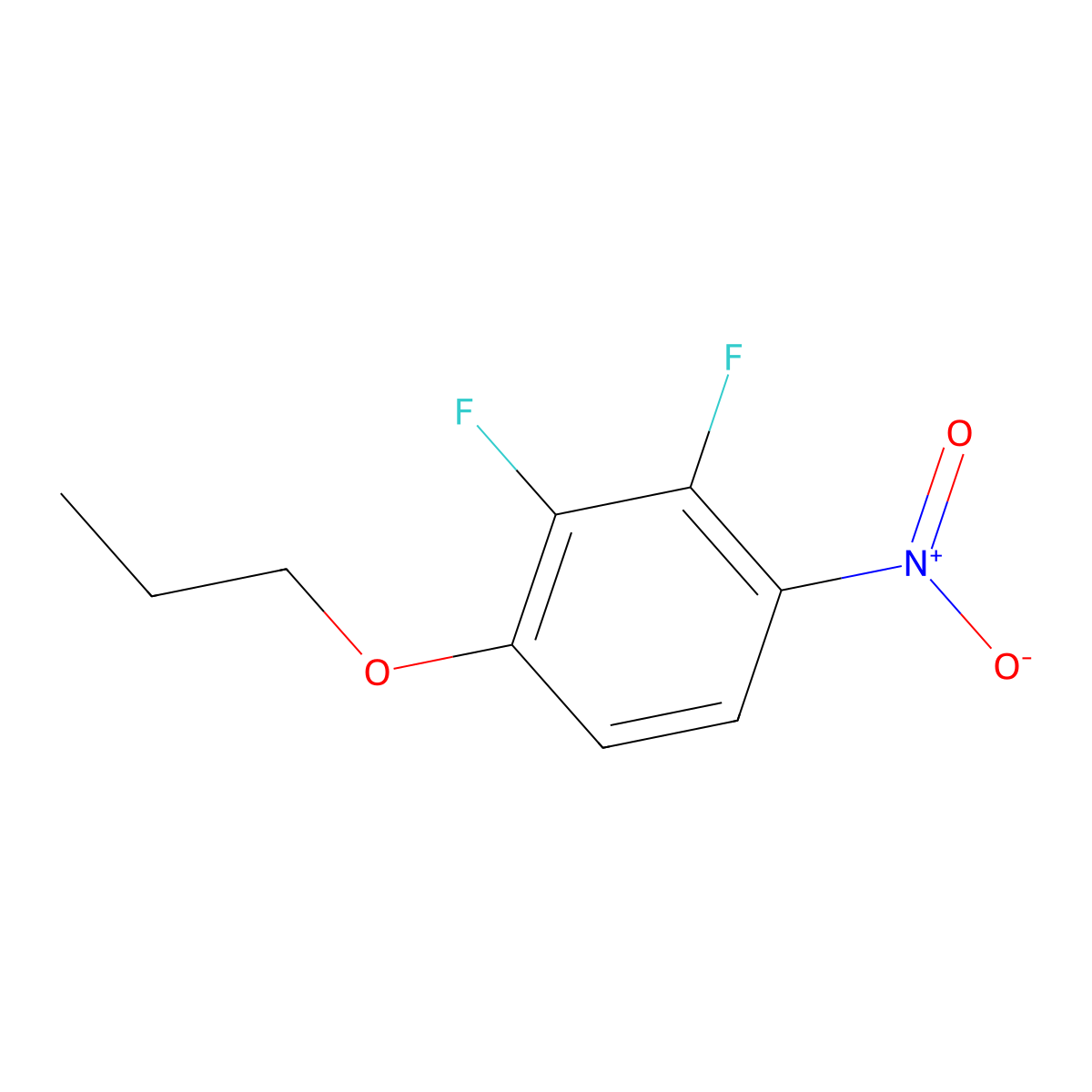 2,3-Difluoro-1-nitro-4-propoxybenzene molecular structure, CAS 1881293-81-7