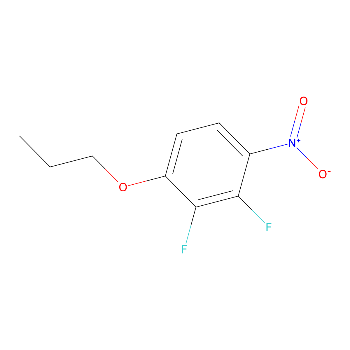 2,3-Difluoro-1-nitro-4-propoxybenzene molecular structure, CAS 1881293-81-7
