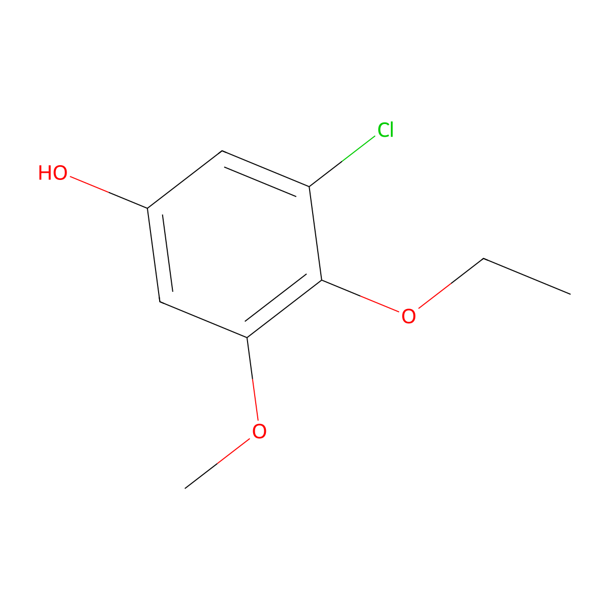 3-Chloro-4-ethoxy-5-methoxyphenol molecular structure, CAS 1881293-82-8
