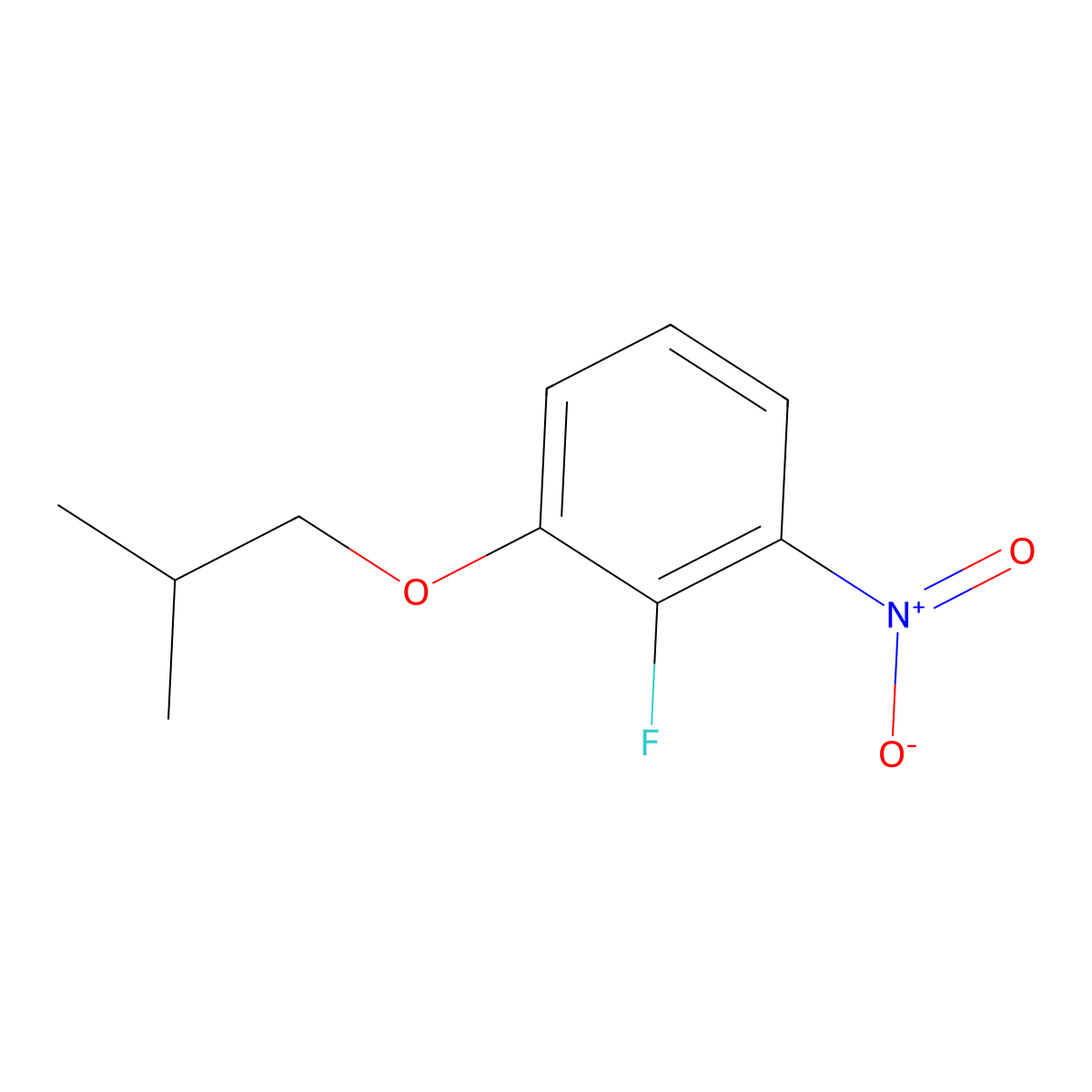 2-Fluoro-1-(2-methylpropoxy)-3-nitrobenzene molecular structure, CAS 1881293-86-2