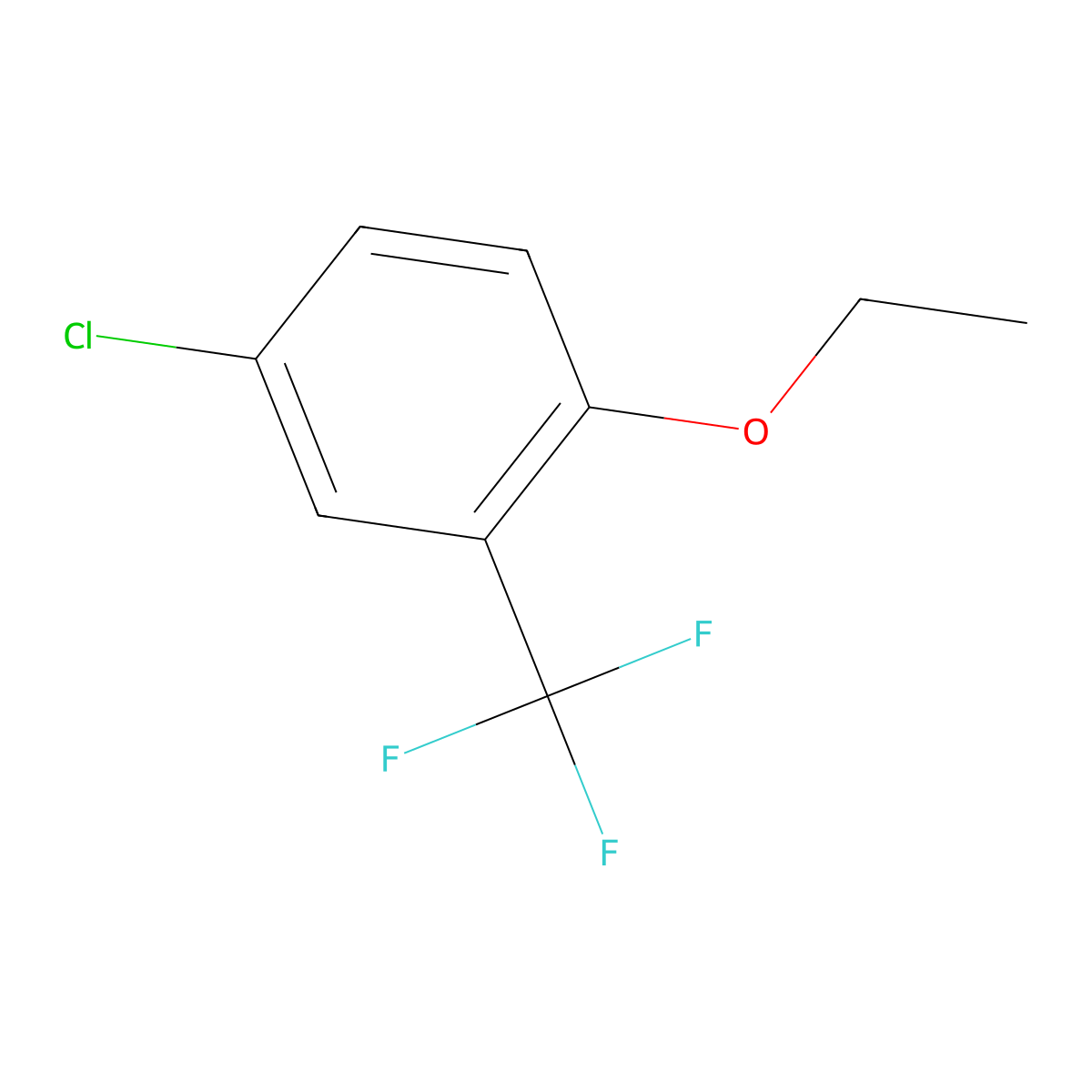 4-Chloro-1-ethoxy-2-(trifluoromethyl)benzene molecular structure, CAS 1881293-97-5
