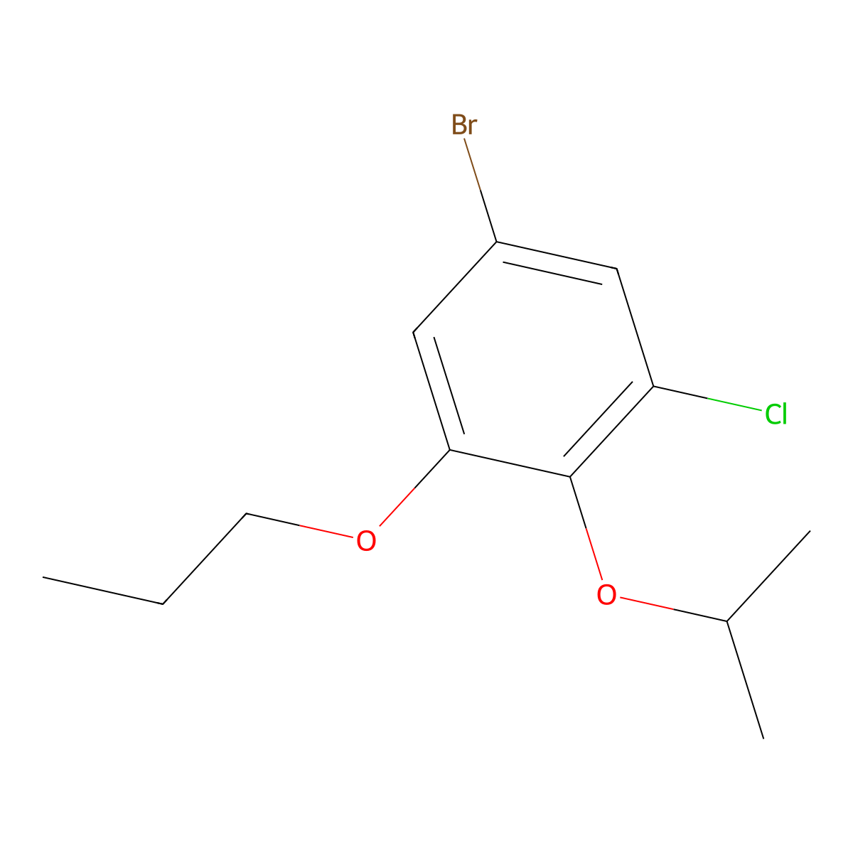 5-Bromo-1-chloro-2-(propan-2-yloxy)-3-propoxybenzene molecular structure, CAS 1881293-99-7