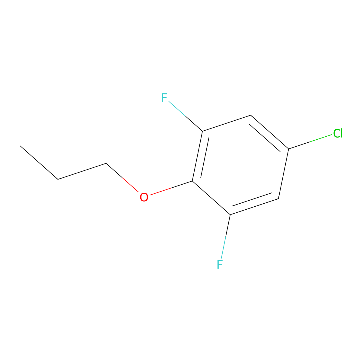 5-Chloro-1,3-difluoro-2-propoxybenzene molecular structure, CAS 1881294-06-9