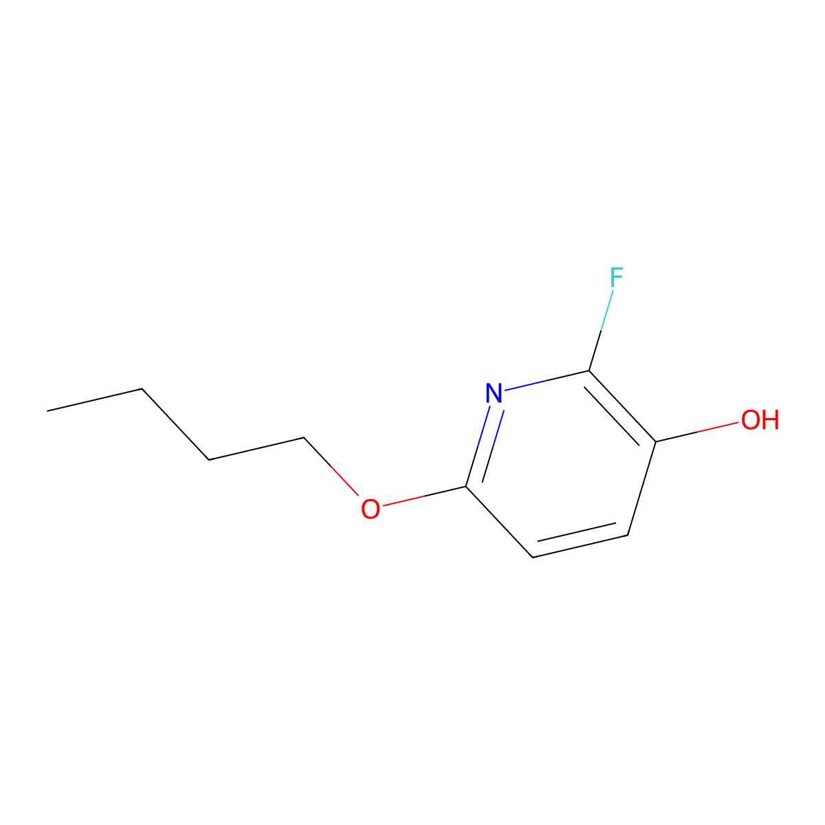 6-Butoxy-2-fluoropyridin-3-OL molecular structure, CAS 1881295-01-7