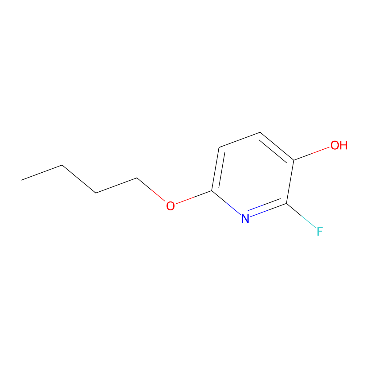 6-Butoxy-2-fluoropyridin-3-OL molecular structure, CAS 1881295-01-7