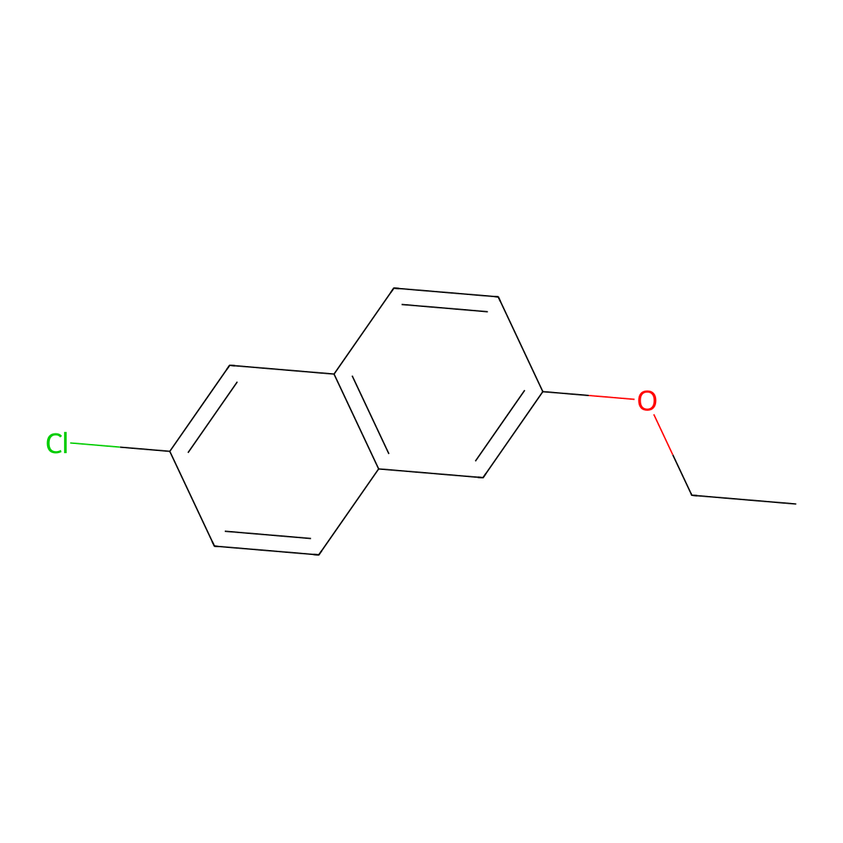2-Chloro-6-ethoxynaphthalene molecular structure, CAS 1881295-02-8