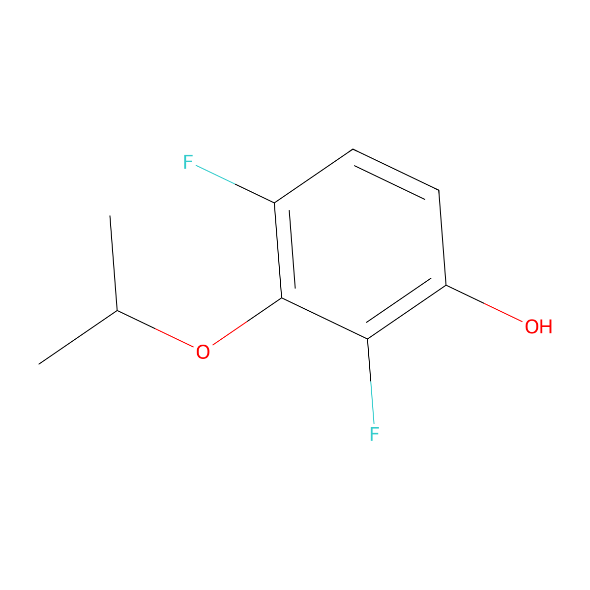 2,4-Difluoro-3-(propan-2-yloxy)phenol molecular structure, CAS 1881295-08-4