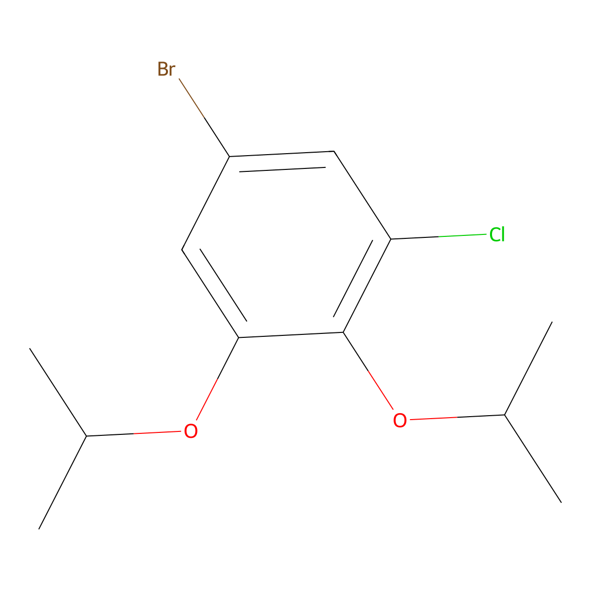 5-Bromo-1-chloro-2,3-bis(propan-2-yloxy)benzene molecular structure, CAS 1881295-17-5