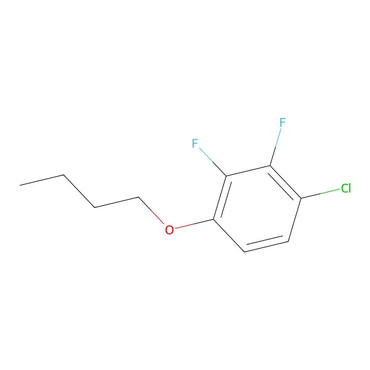 1-Butoxy-4-chloro-2,3-difluorobenzene molecular structure, CAS 1881295-19-7