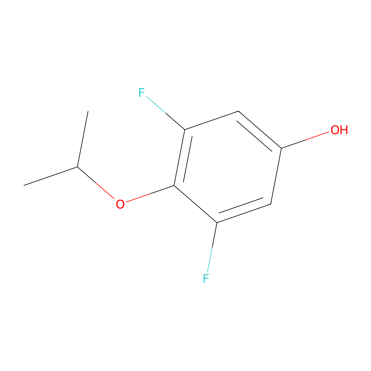 3,5-Difluoro-4-(propan-2-yloxy)phenol molecular structure, CAS 1881295-20-0