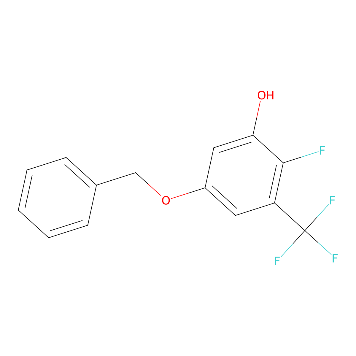 5-(Benzyloxy)-2-fluoro-3-(trifluoromethyl)phenol molecular structure, CAS 1881295-25-5