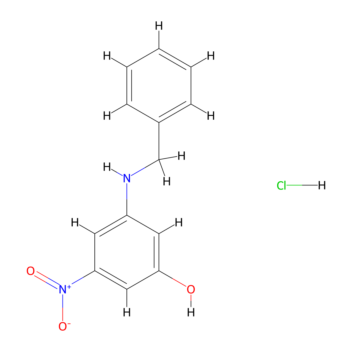 3-(Benzylamino)-5-nitrophenol hydrochloride molecular structure, CAS 1881295-31-3