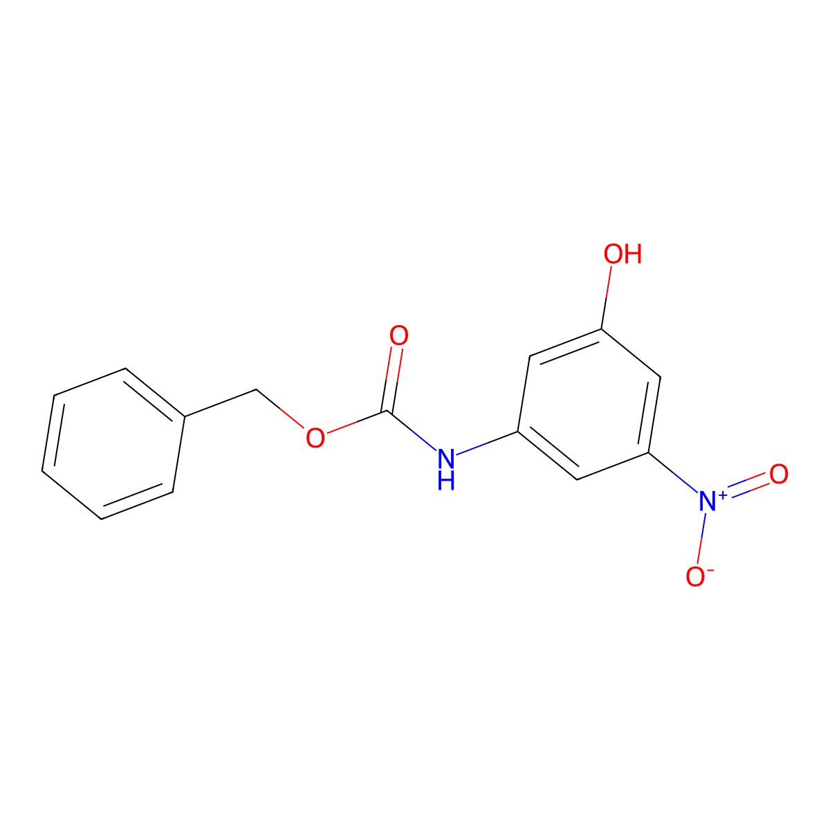 Benzyl N-(3-hydroxy-5-nitrophenyl)carbamate molecular structure, CAS 1881295-39-1