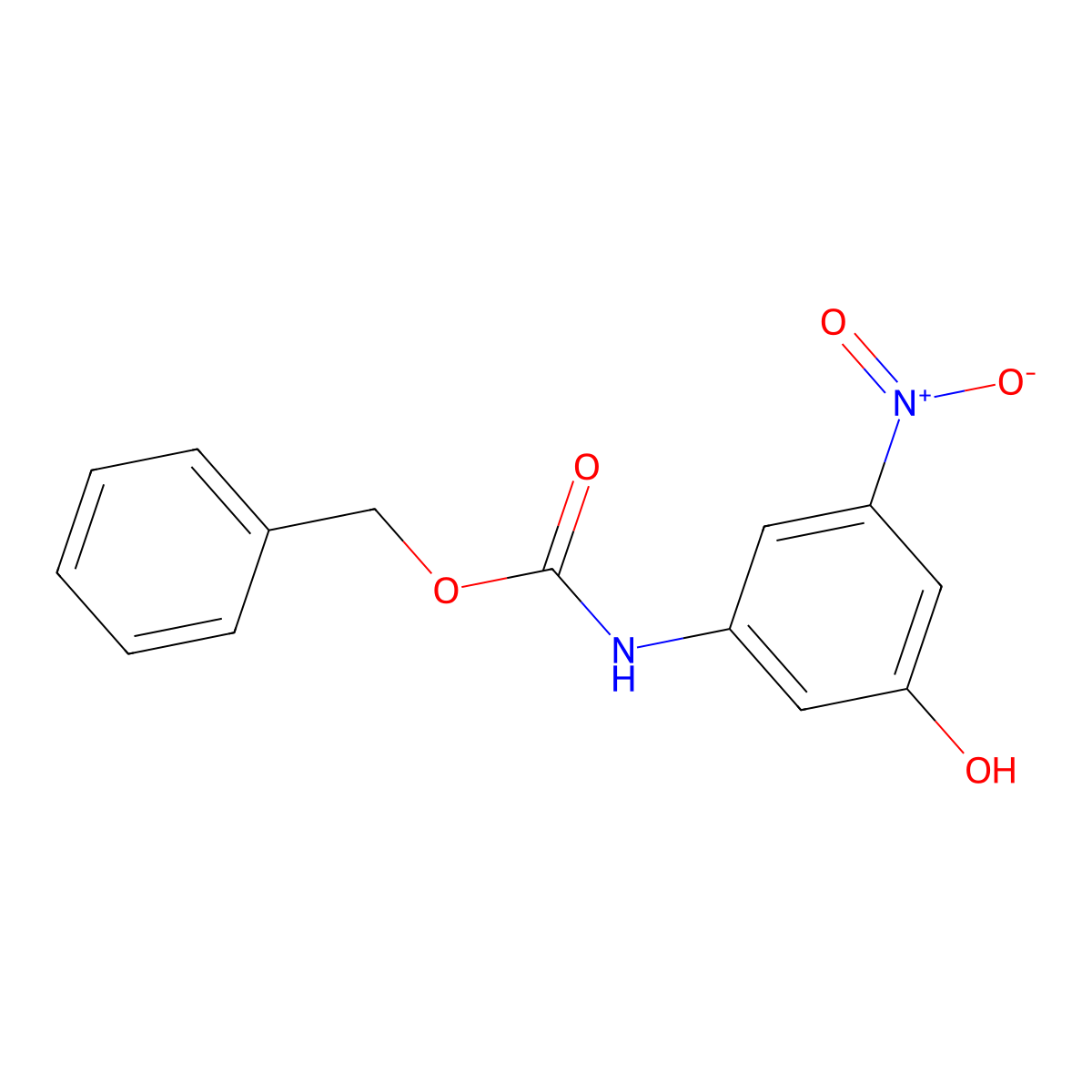 Benzyl N-(3-hydroxy-5-nitrophenyl)carbamate molecular structure, CAS 1881295-39-1