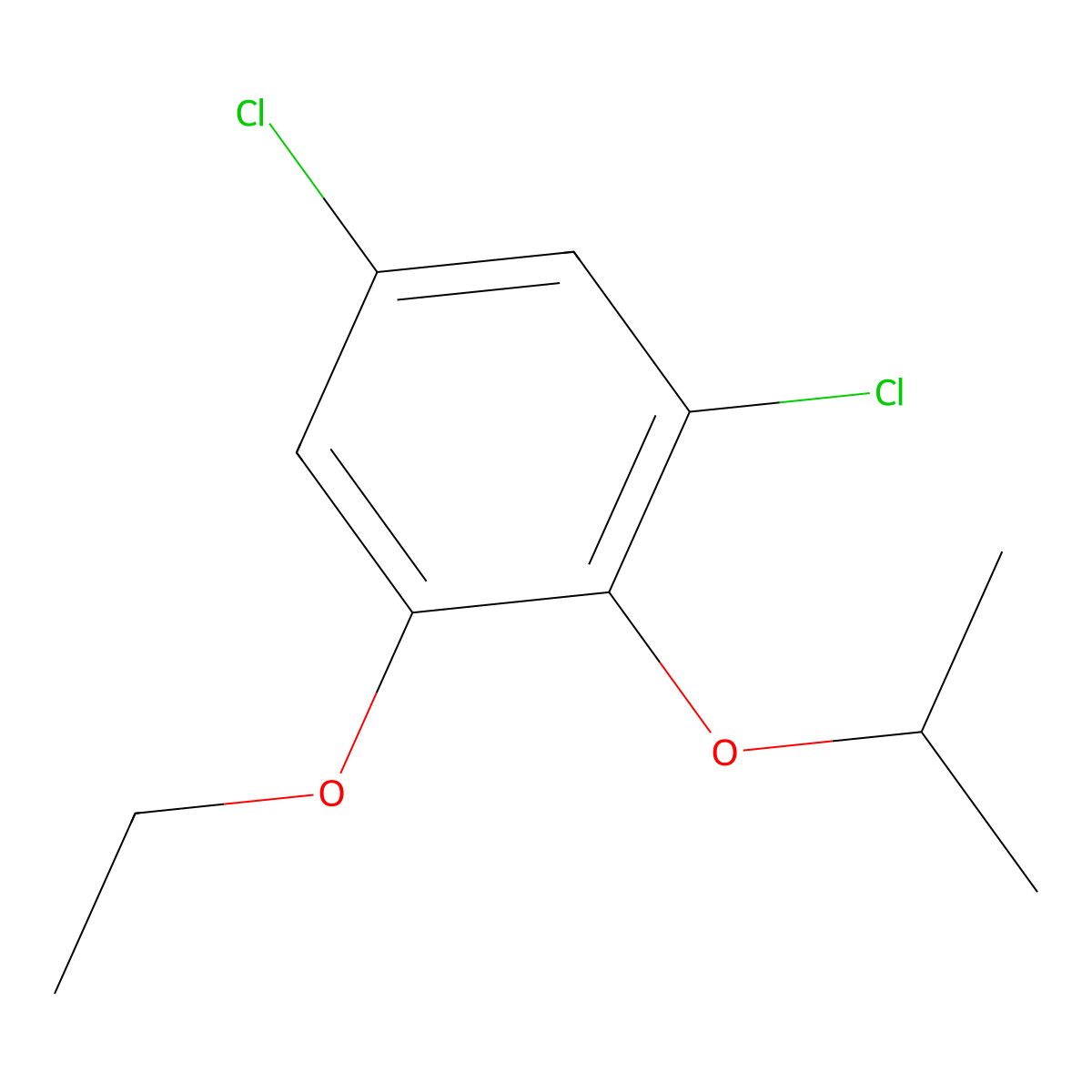 1,5-Dichloro-3-ethoxy-2-(propan-2-yloxy)benzene molecular structure, CAS 1881295-40-4
