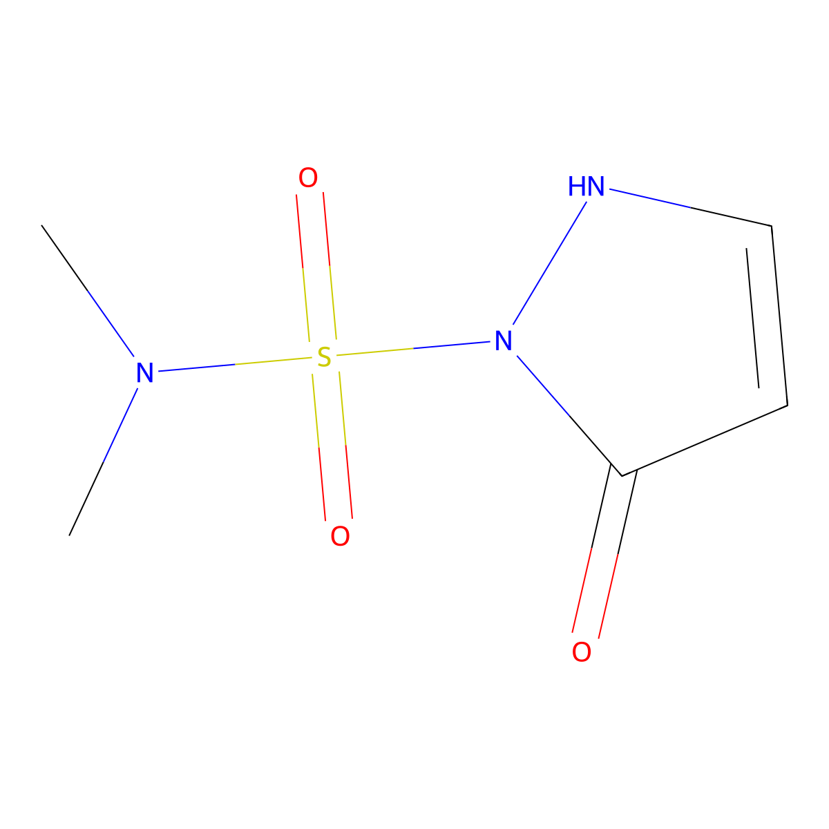 5-hydroxy-N,N-dimethyl-1H-pyrazole-1-sulfonamide molecular structure, CAS 1881295-43-7