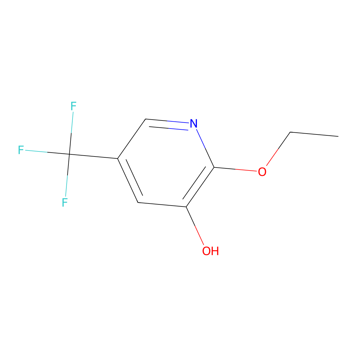 2-Ethoxy-5-(trifluoromethyl)pyridin-3-OL molecular structure, CAS 1881295-52-8