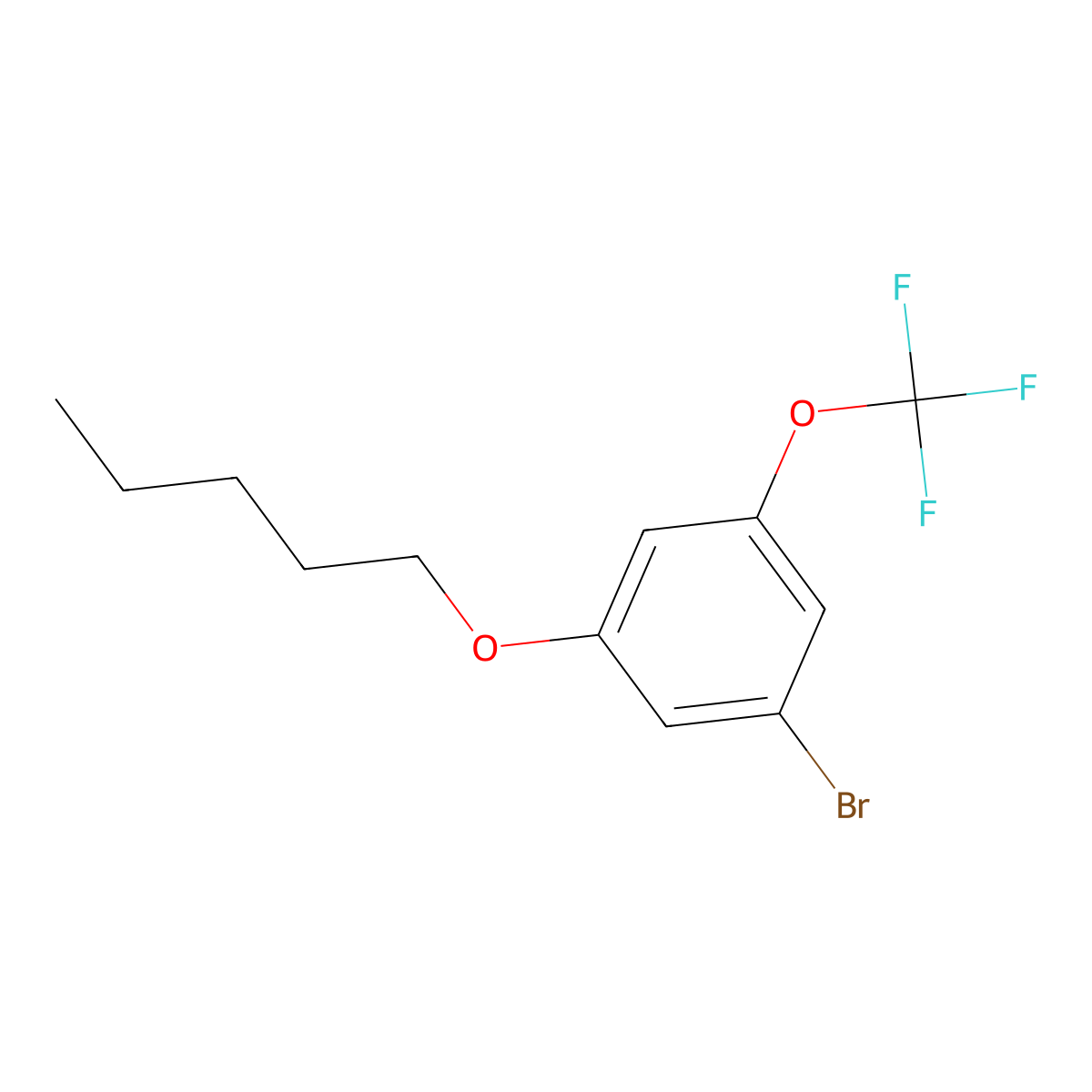 1-Bromo-3-(pentyloxy)-5-(trifluoromethoxy)benzene molecular structure, CAS 1881295-55-1