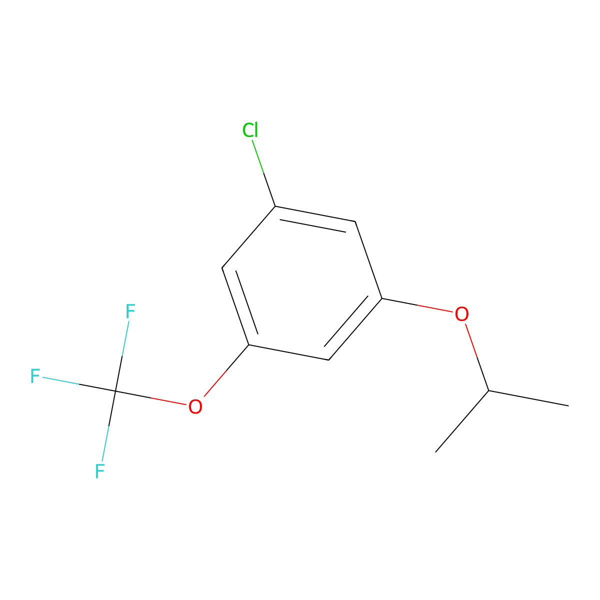 1-Chloro-3-(propan-2-yloxy)-5-(trifluoromethoxy)benzene molecular structure, CAS 1881295-57-3