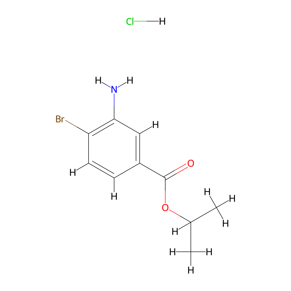 Propan-2-yl 3-amino-4-bromobenzoate hydrochloride molecular structure, CAS 1881295-59-5