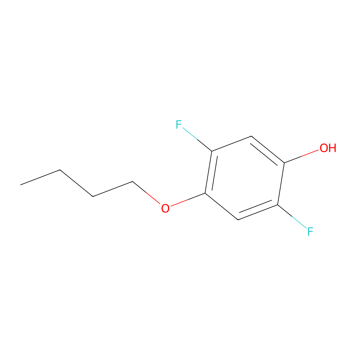 4-Butoxy-2,5-difluorophenol molecular structure, CAS 1881295-61-9