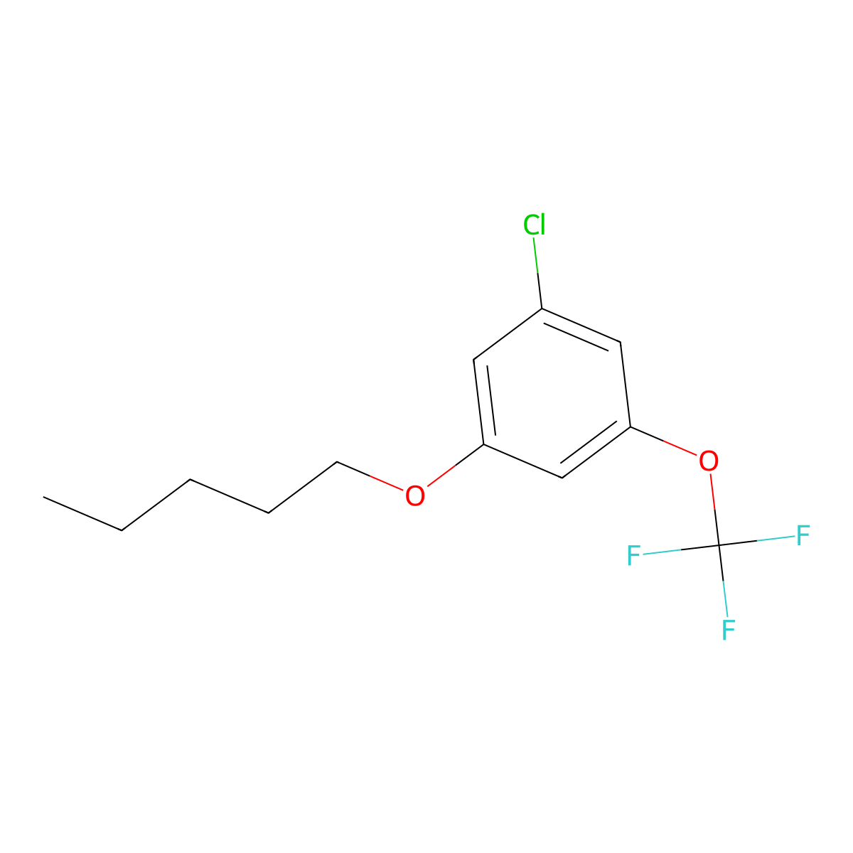 1-Chloro-3-(pentyloxy)-5-(trifluoromethoxy)benzene molecular structure, CAS 1881295-66-4