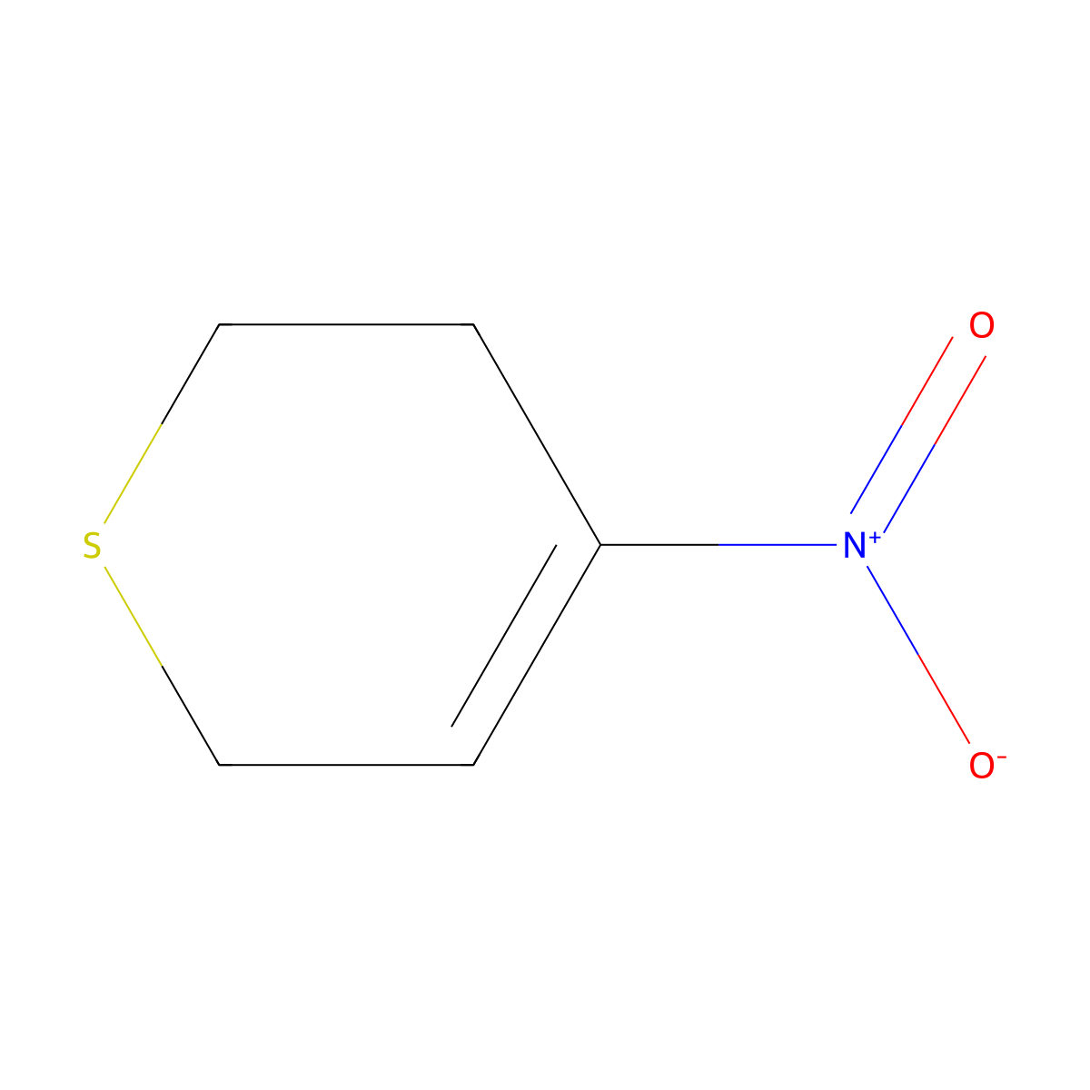 4-Nitro-3,6-dihydro-2H-thiopyran molecular structure, CAS 1881295-69-7