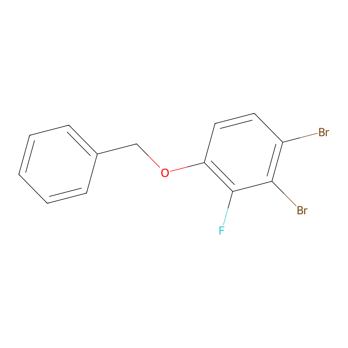 1-(Benzyloxy)-3,4-dibromo-2-fluorobenzene molecular structure, CAS 1881295-70-0