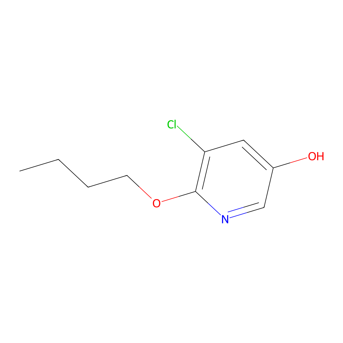 6-Butoxy-5-chloropyridin-3-OL molecular structure, CAS 1881295-71-1