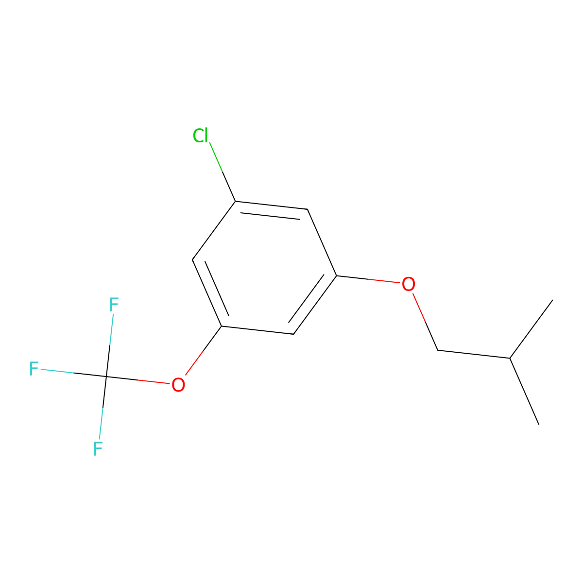 1-Chloro-3-(2-methylpropoxy)-5-(trifluoromethoxy)benzene molecular structure, CAS 1881295-72-2