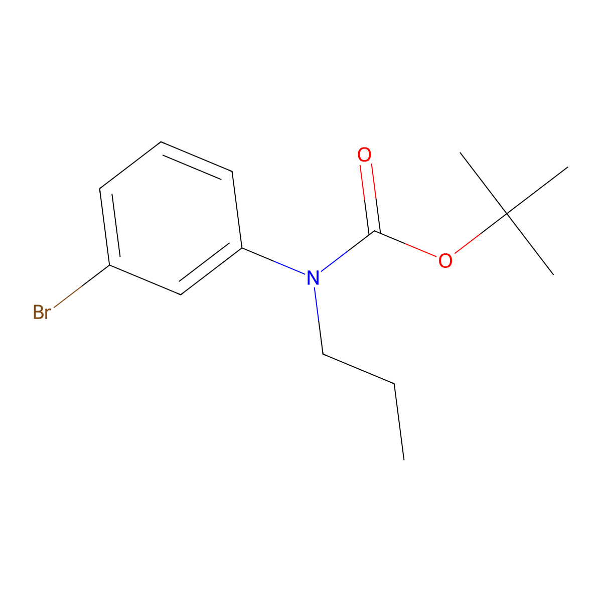 Tert-butyl N-(3-bromophenyl)-N-propylcarbamate molecular structure, CAS 1881295-79-9
