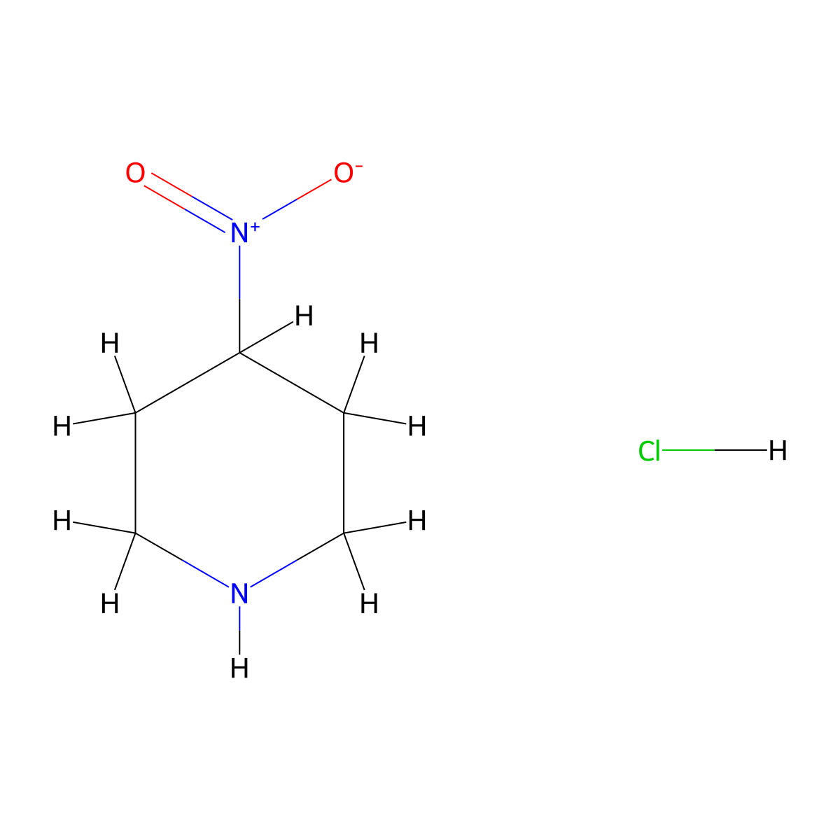 4-Nitropiperidine hydrochloride molecular structure, CAS 1881295-85-7