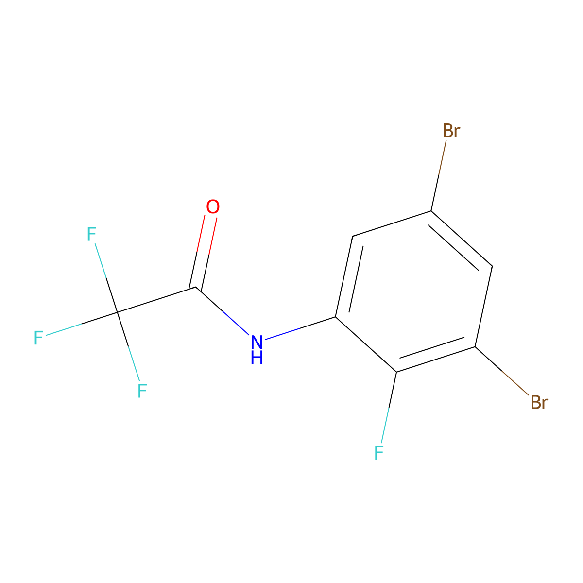 N-(3,5-Dibromo-2-fluorophenyl)-2,2,2-trifluoroacetamide molecular structure, CAS 1881295-86-8
